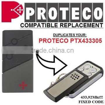 Compatible with PROTECO PTX433305 garage door remote 433,92MHZ FIXED CODE