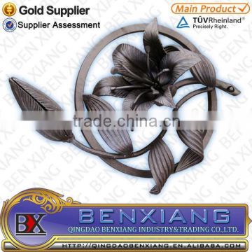 Wrought Iron rosette made by Qingdao BX 13.041 for fence,gate& stairs