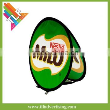Outdoor foldable round pop up pop-out-banner Spring Up Banners