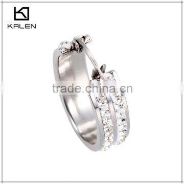 2015 Hot sale wholesale beautiful silver crystal earring from china