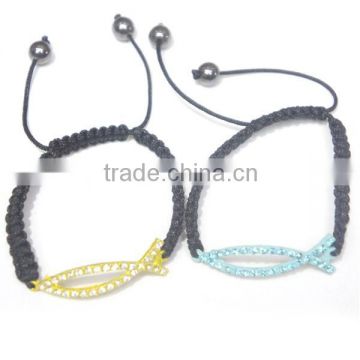 colorful catholic rosary cross bracelet,fashion charm jewelry bracelet ,rope magnetic fish bracelet