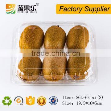 Factory supplier disposable plastic 6 kiwi shapes packing punnet