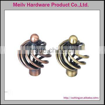 2016 high quality copper & antique kitchen birdcage knobs