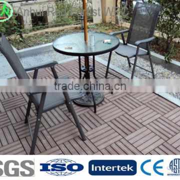 non slip interlocking outdoor wood plastic composite deck tiles