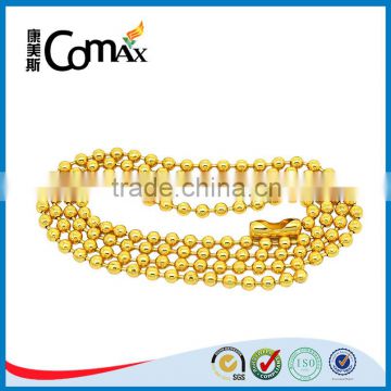 Gold metal brass ball chain for bag decoration, necklace