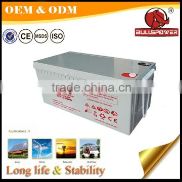 CE certificate AGM battery 12v 240ah deep cycle battery for home solar power