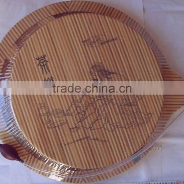 bamboo round tea board