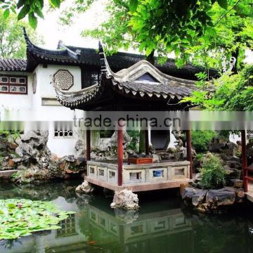 Traditional clay Suzhou garden style roof tiles