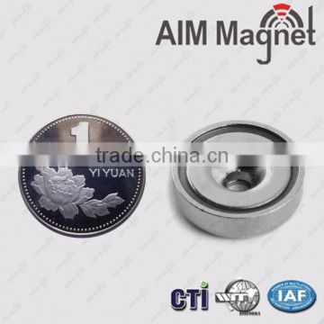 D20xd5.5x8mm round pot magnet with hole neodymium magnet