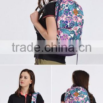 high quality waterproof polyester daily backpack with hand rope