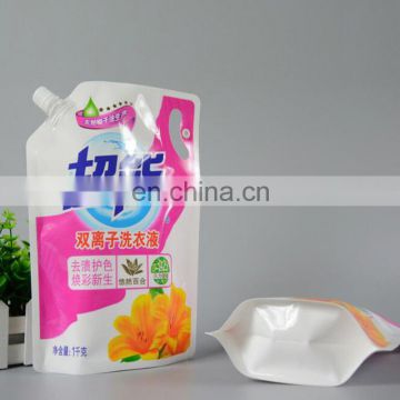 factory wholesale 1kg laundry liquid detergent spout pouch for automatic filling line packing with colorful printing