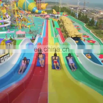 Children outdoor playground stainless steel slide design and equipment  for water park