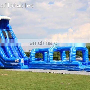 Home Use Inflatable Blue Wave Water Slides Pool For Children