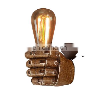 American industrial style retro creative resin fist led wall lamps for decoration