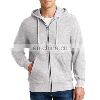 unisex custom  plus size men's hoodies & sweatshirts plain 100% cotton zip up hoodie