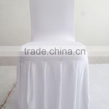 Hot sale, Spandex chair cover with skirt, pleated ruffled spandex chair cover