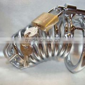 Bondage Restraint Male Chastity Spiral Steel Device 45mm Ring Locking Cage/ Bondage Medical SEX TOYS/Medical products