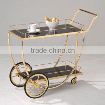 Serving Tea Trolley/ Golden Glass Trolley