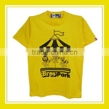 High Quality Products Bros Merry Go Round Bros Park Unisex Cotton Printed Short Sleeve Yellow T-Shirt