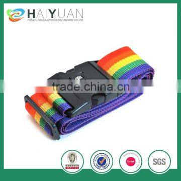 hot sale rainbow luggage belt with combination lock