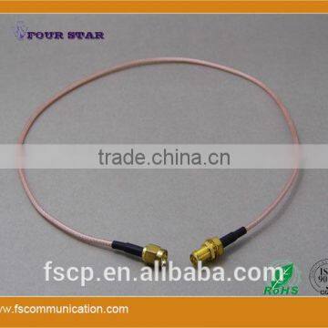 RG316 Cable Assembly With SMA RP-Female Bulkhead to SMA RP-Male Connector