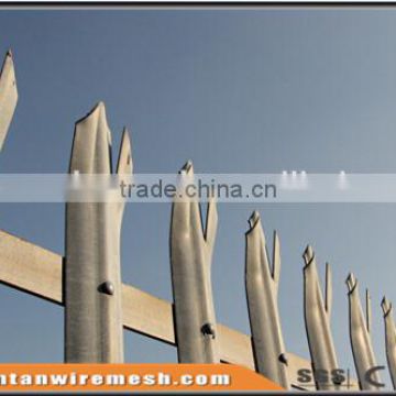UK BS1722 standard hot sale security hot dipped galvanized steel palisade fencing(Since1989)