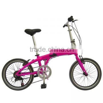 Best-selling in 2015 fashionable steel/aluminum folding bike/foldable bicycle with F/R disc brake 6speeds