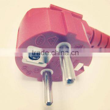 Russian standard angle type 16A/250V 2 pins red electrical plug