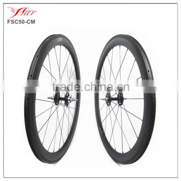 Chinese track wheels for sale 700C Toray carbon track wheels 50mm deep 20.5mm wide Farsports best selling