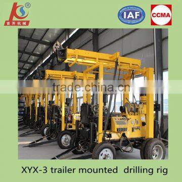 500M depth NQ diameter trailer mounted core drilling rig XYX-3