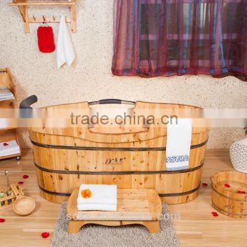 Solid wood bathtub/wooden barrel bathtub/left drain location