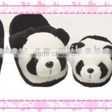 Soft plush cute panda slippers
