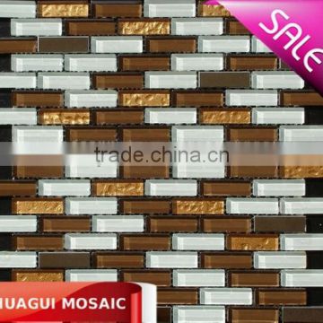 while Art Glass Mix Stainless Steel Strip Mosaic for metro HG-Z002