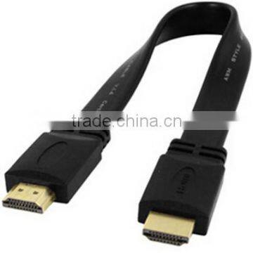 30CM Flat type HDMIA male to HDMIA male cable 24k gold plated