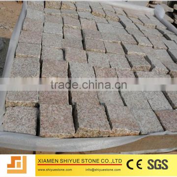 Natural China Granite Rusty Yellow Cube Stone