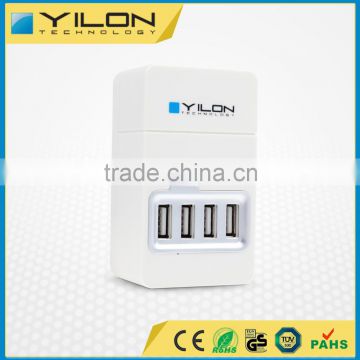 Trade Assurance Custom Logo 4 In 1 USB Wall Charger
