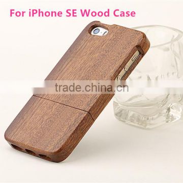 OCASE Two Parts Bamboo Buckle Sapele Wood Phone Cover for iPhone SE Wood Case for iPhone 5SE Case