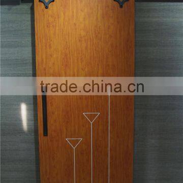 2015 single cherry red wooden panel main door designs