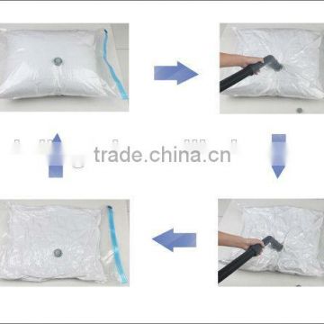 Nylon transparent vacuum clothes storage bag,clothes plastic bag also for quilt