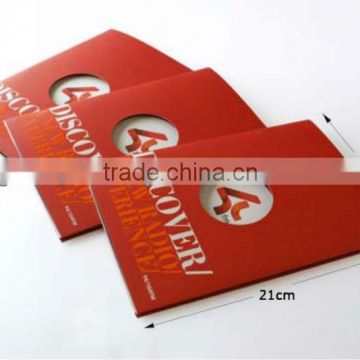High grade 3-fold advertising flyer with die cutting