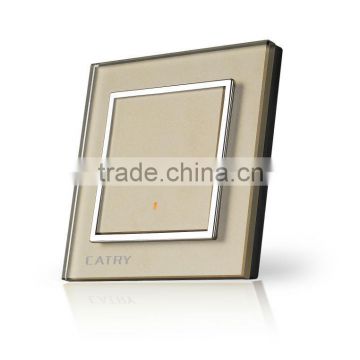 1 GANG 2 WAY GOLD TABLET SWITCH,NEW STYLE WALL SWITCH,GLASS PANEL SWITCH