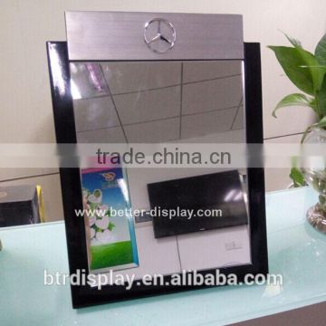 custom acrylic Benz plastic hand carved mirror frames for Benz