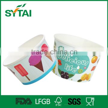 disposable ice cream/yogurt container size