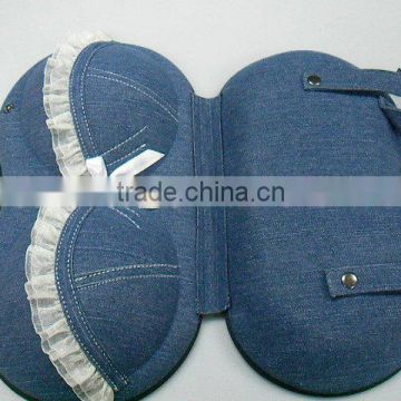 GC-Fashion Good shaped denim fabric custom eva Bra bag for lady