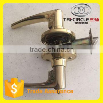 Tri-Circle High Quality 500 grams normal brass key Cylindrical lever door lock SP-3808-SN-H