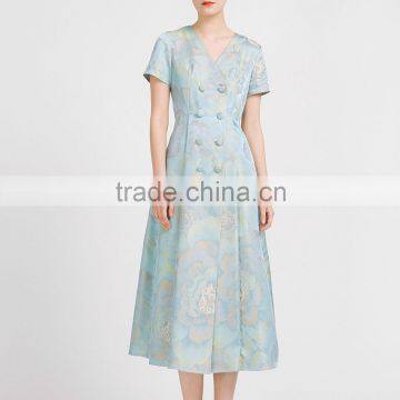 2016 slim dress embroidery dress chinese style fancy dress elegant dress OL