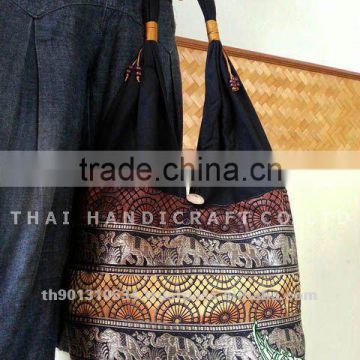New Thai Silk Embroidered Handbag Tote Bag