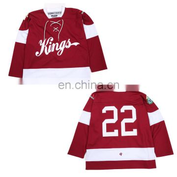 Custom made breathable hockey jersey for wholesale