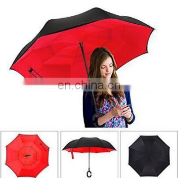 Customize Logo C Shape Handle Reverse Umbrella