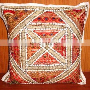 Silk Sari Patchwork Cushion Cover